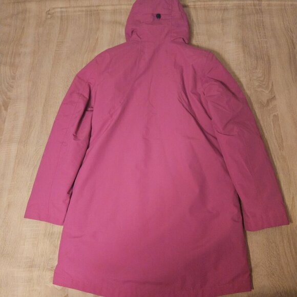 Lands End Size 2-4 Xs 3 In 1 Coat Jacket Long Magenta Berry Color - Picture 2 of 14
